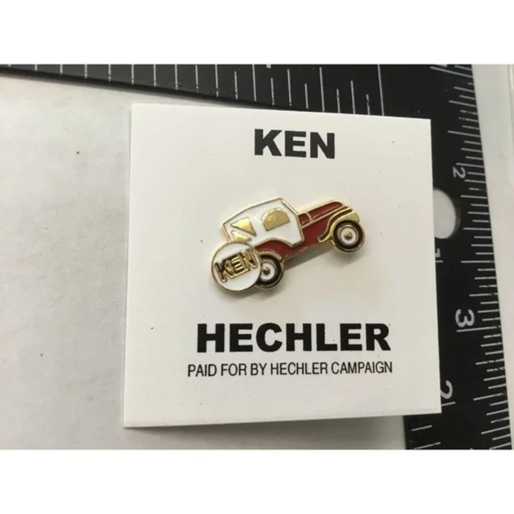 Ken Hechler Political Jeep pin